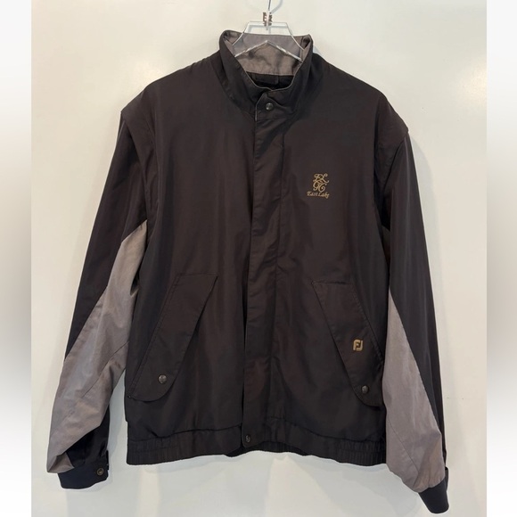 FootJoy Other - FootJoy Dry Joy Mens Black Golf Jacket Zip Off Sleeves Size Large